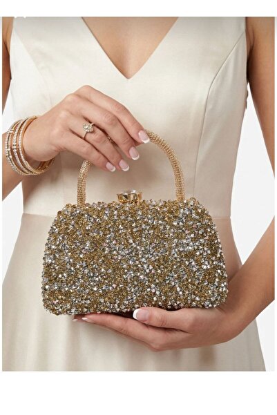 çantamgelsin γυναικεία κρυστάλλινη μεγάλη πέτρινη τσάντα βραδινού φορέματος τ...