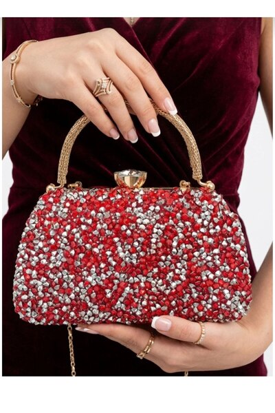 çantamgelsin Women's Crystal Stone Evening Dress Bag Special Occasion Bag Gra...