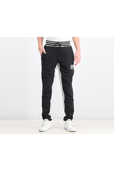 Puma Men Press Sweat Pants, Black and Light Gray Heather
