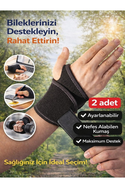 Ankaflex 2 Adet Ayarlanabilir El Bilek Ateli Spor Bandı Statik Bilek Bandajı ...