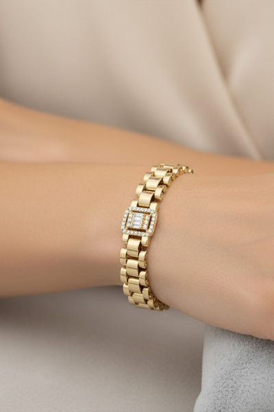 XUPING JEWELRY Stil Incisi/Xupıng Jewelry 14 Ayar Altın Kaplama Fiyonk Zirkon...