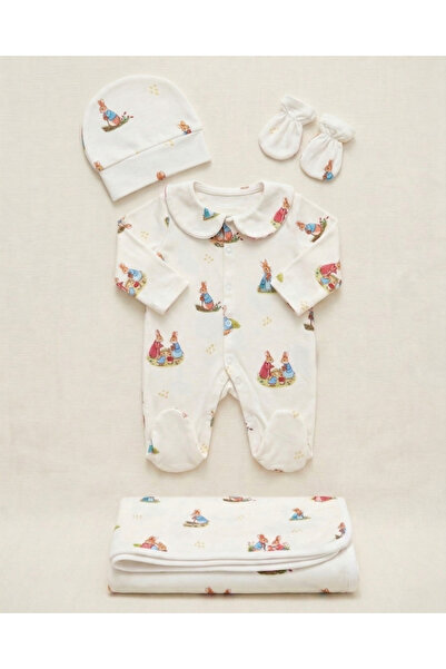 Zezig Tavşan Ailesi 4 Parça Hastane Çıkışı Seti %100 Pamuk