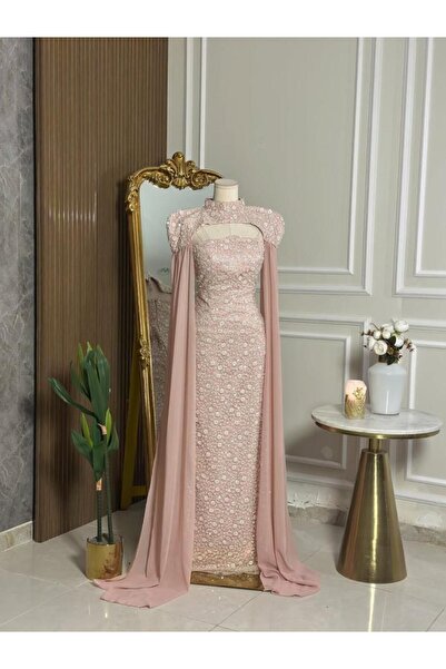 vanus fashion 6791 - فستان سهرة فاخر من قطعتين