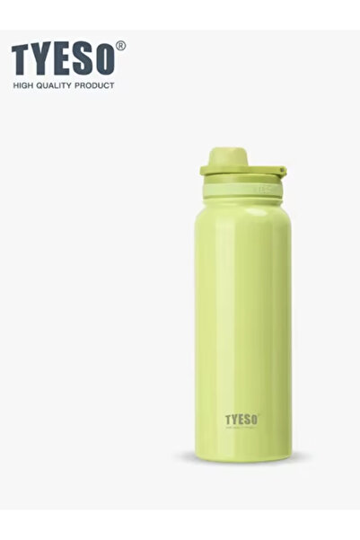 OEM Sticla termica TYESO din inox, izolare vacuum, capac flip-top, Verde fosf...