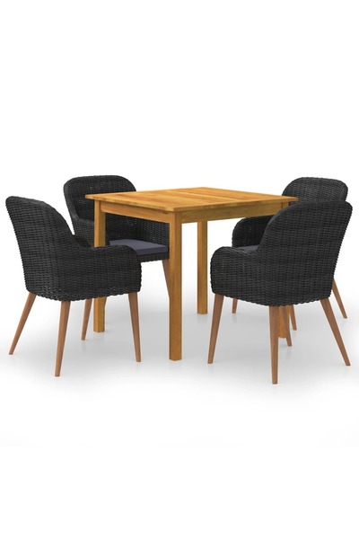 Concept Set mobilier de grădină, 5 piese, negru