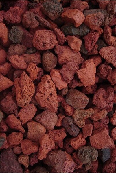 MorBalon Kırmızı Pomza Taşı 1-2 Cm Volkanik Tüf Cüruf Mangal Lav Taşı 5 Kg