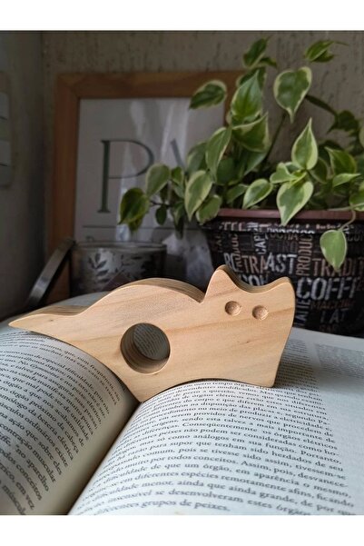 Anı_Atölye حامل صفحات الكتب الخشبي المصنوع يدويًا I مساعد القراءة - خشب الجرج...