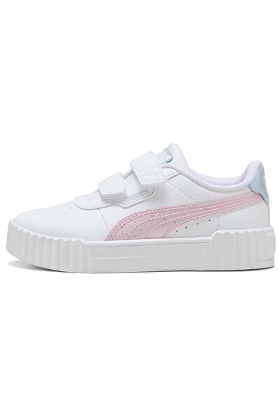 Puma Carina 3.0 Blurry DreamsV PS 400609-01 Ortopedik Çocuk Spor Ayakkabı BEYAZ