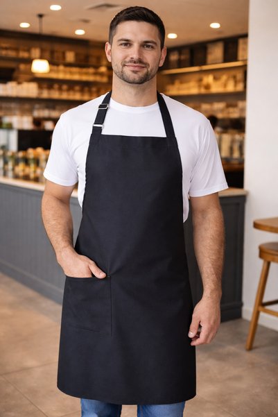 Derycollection Chef's Apron 70x80 cm, Stain-Resistant, Waterproof Fabric, Suitable for Cafes, Restaurants, Bakeries, Butchers, and Hair Salons.