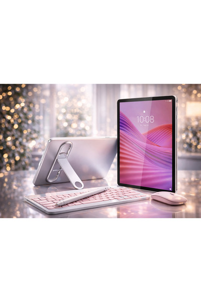 LENOVO Tab 4GB RAM 128 GB HAFIZA 10.1"İNCH M10 GRİ TABLET+ŞEFFAF KILIF+PEMBE ...