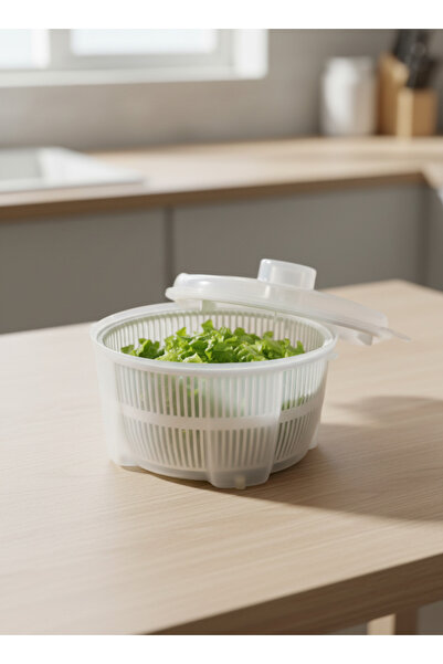 Jet's Home Salata Kurutcu 5 Litre Sebze Kurutucu Bpa Free Beyaz