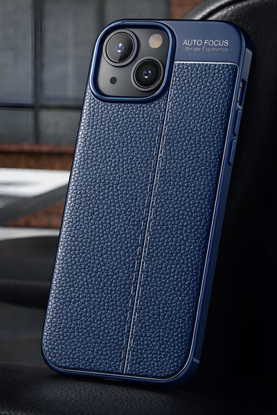 Ceponya حافظة آيفون 13 ميني من السيليكون بنمط جلدي مع حماية للكاميرا