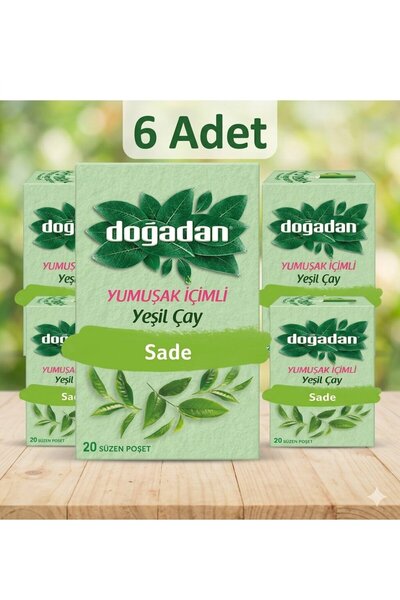 Doğadan شاي أخضر ناعم 20 قطعة × 6 قطع
