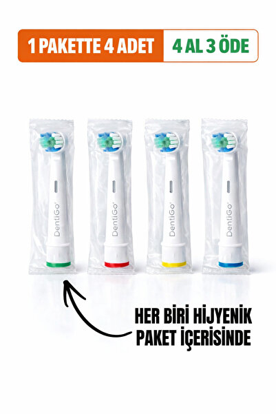 Oral B | Braun Uyumlu 4 Adet Diş Fırçası Yedek Başlığı