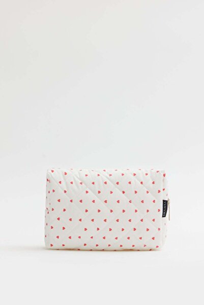 Shanta Mini Red Heart Pattern D34 Zipper Cosmetic Organizer Women Travel Type...