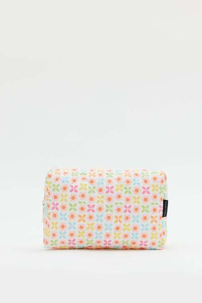 Shanta Colorful Flower Figured D34 Zippered Cosmetic Organizer Women's Travel...