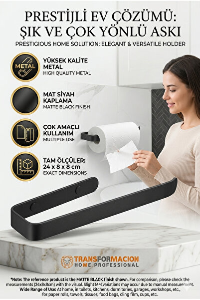 Transformacion Vigna Black Havlu Folyo Asacağı