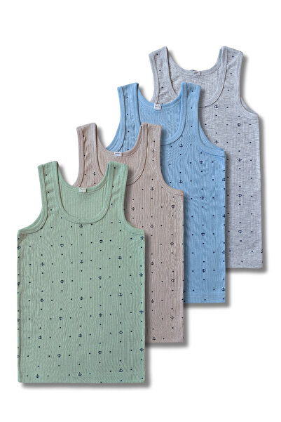 Panfilia Set de 4 maiouri din bumbac 100% pentru băieți / Lenjerie intimă / L...