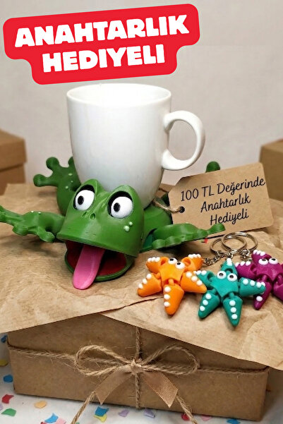 Genç 3D Eğlenceli Kurbağa Bardak Tutucu – Sevimli 3D Dekoratif Bardak Standı