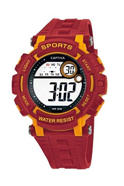 captiva Gs Fan Digital 3 Atm Water Resistant Calendar-Stopwatch Alarm Silicon...