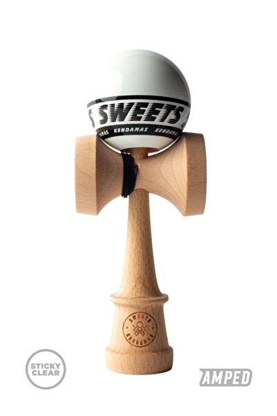 Kendama Starter Sweets, Formă Amped, Alb, Base cup, Cupe Mari + Set Ata Cadou...
