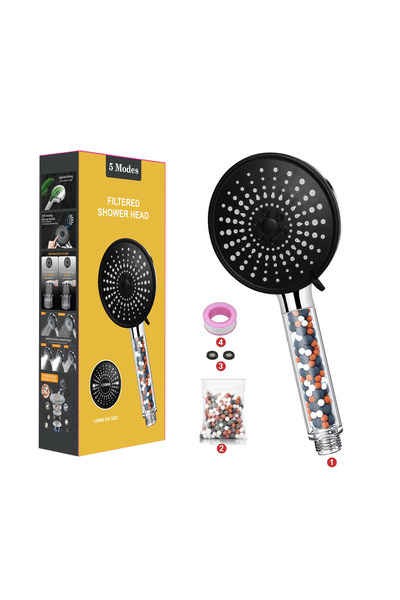 XtmGoods Set cap de duș cu accesorii, XtmGoods, 5 moduri de pulverizare, regl...