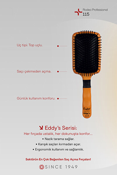 RODEO 115 Βούρτσα για την ανοιχτόχρωμη επεξεργασία των μαλλιών Eddys