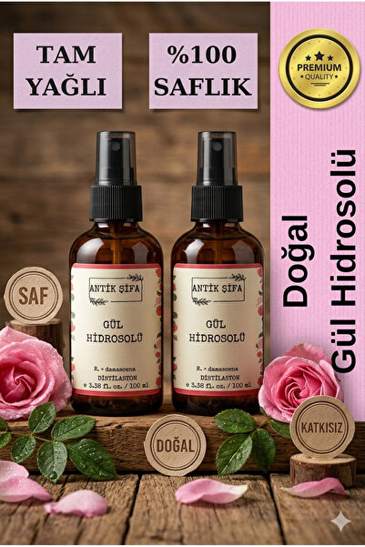 Antik Şifa Gül Suyu 200ml- (YAĞI ALINMAMIŞ) Saf Tam Yağlı Gül Hidrosolü (2 X ...