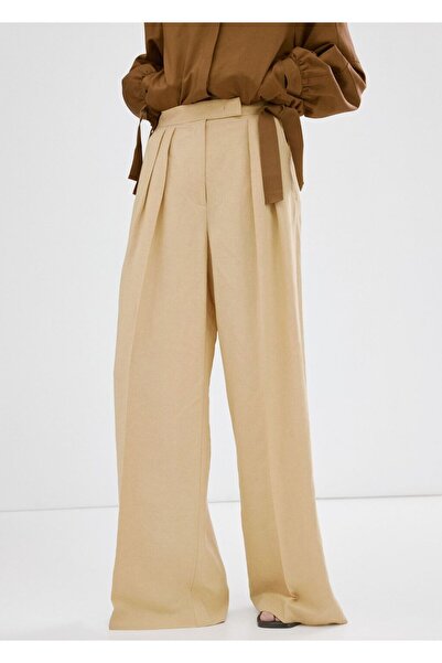 MANGO Woman Düz kesim orta belli pantolon