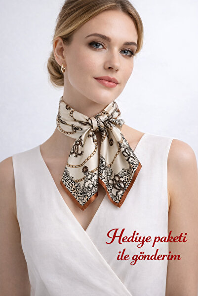 Bermody وشاح باندانا نسائي مقاس 50x50 سم، وشاح مربع من الرايون، وشاح رقبة إيط...