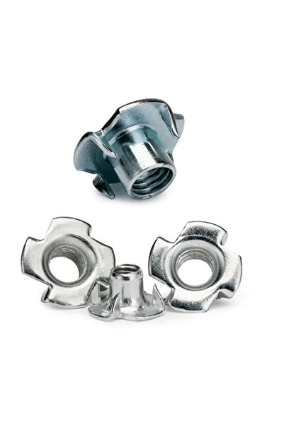 sywoods 10 Adet M8 Metrik Ağaç Somunu Çakmalı Vida Bağlama Saplama Vida Somunu