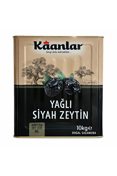 Kaanlar Doğal Yağlı Sele Siyah Zeytin Premium 10 Kg ( 201-230)