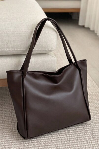 Lemur Leather Kahverengi Yumuşak Deri Kadın Omuz Çantası – Büyük Boy (40x30) ...