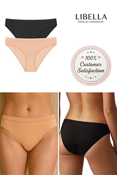 LİBELLA İÇ GİYİM Chiloți bikini Basic, multicolori, din bumbac, negri și nude...
