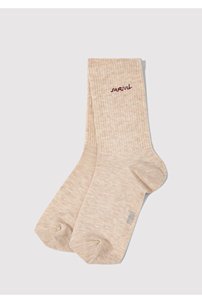 Mavi Бежови чорапи с бродирано лого 1913235-32152