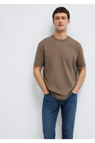 Mavi Brown Basic T-Shirt Loose Fit / Comfortable Loose Cut 0612269-83866