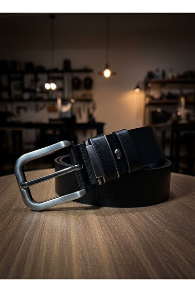 UstaDerici Hakiki Manda Derisi Demir Köprü Döküm Toka Erkek Kemer 4 cm