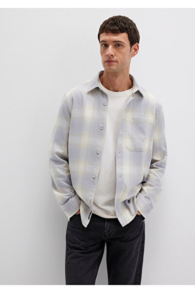 Mavi Men's Gray M0211637-90847 Checked Shirt