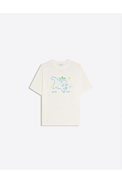 Disante Tricou pentru femei Go wild Printed Crew Neck Basic Trend