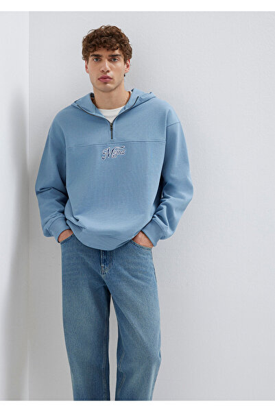 Mavi MVJNS Besticktes Sweatshirt mit halbem Reißverschluss 0S10543-86998