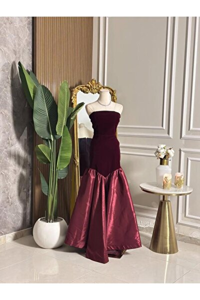 vanus fashion 6873 - فستان عودي بتصميم فاخر وقصّة ملفتة
