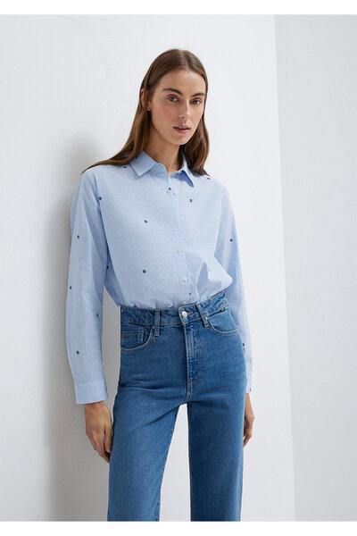 Mavi Blumenbedrucktes Hemd mit lockerer Passform / lockerem, bequemem Schnitt...