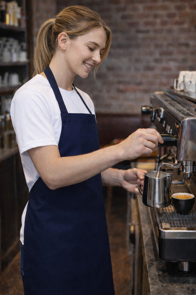 Derycollection Chef's Apron Is Stain-Resistant and Liquid Repellent (It Is a Model Without Pockets)