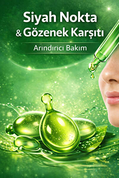 ZEİT OZON Akne Karşıtı Serum Siyah Nokta Gözenek Temizleyici Yüz Bakım Kapsül...