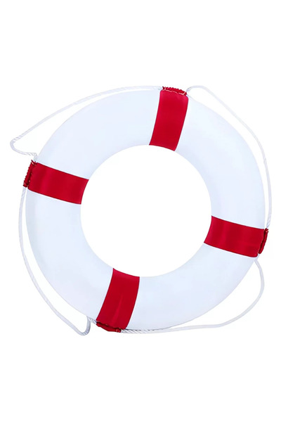 Genel Markalar Can Simidi Büyük Beyaz - Kırmızı Şeritli (TRS.001)