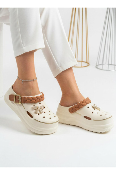 Altın Pabuç Kadın Yazlık Rahat Terlik - Günlük Plaj, Doktor, Hemşire ve Bahçe...