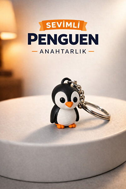 KIZILAKSAM Sevimli Penguen Anahtarlık Hediyelik