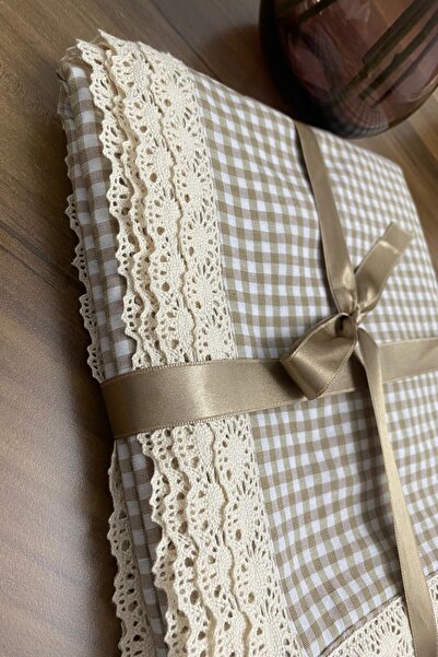 İnciShop KAHVERENGİ  VİNTAGE NOSTALJİ PÖTİKARE 170X170 MASA ÖRTÜSÜ ÇOK AMAÇLI...