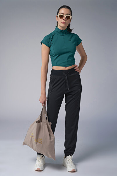 bilcee Ženski tamnopetrolni bodi za surfovanje sa kratkim rukavima i ovratnik...