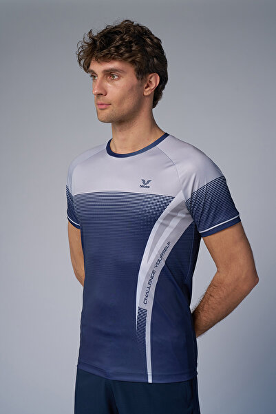 bilcee تي شيرت تدريب باللون الأزرق الداكن للرجال 4577